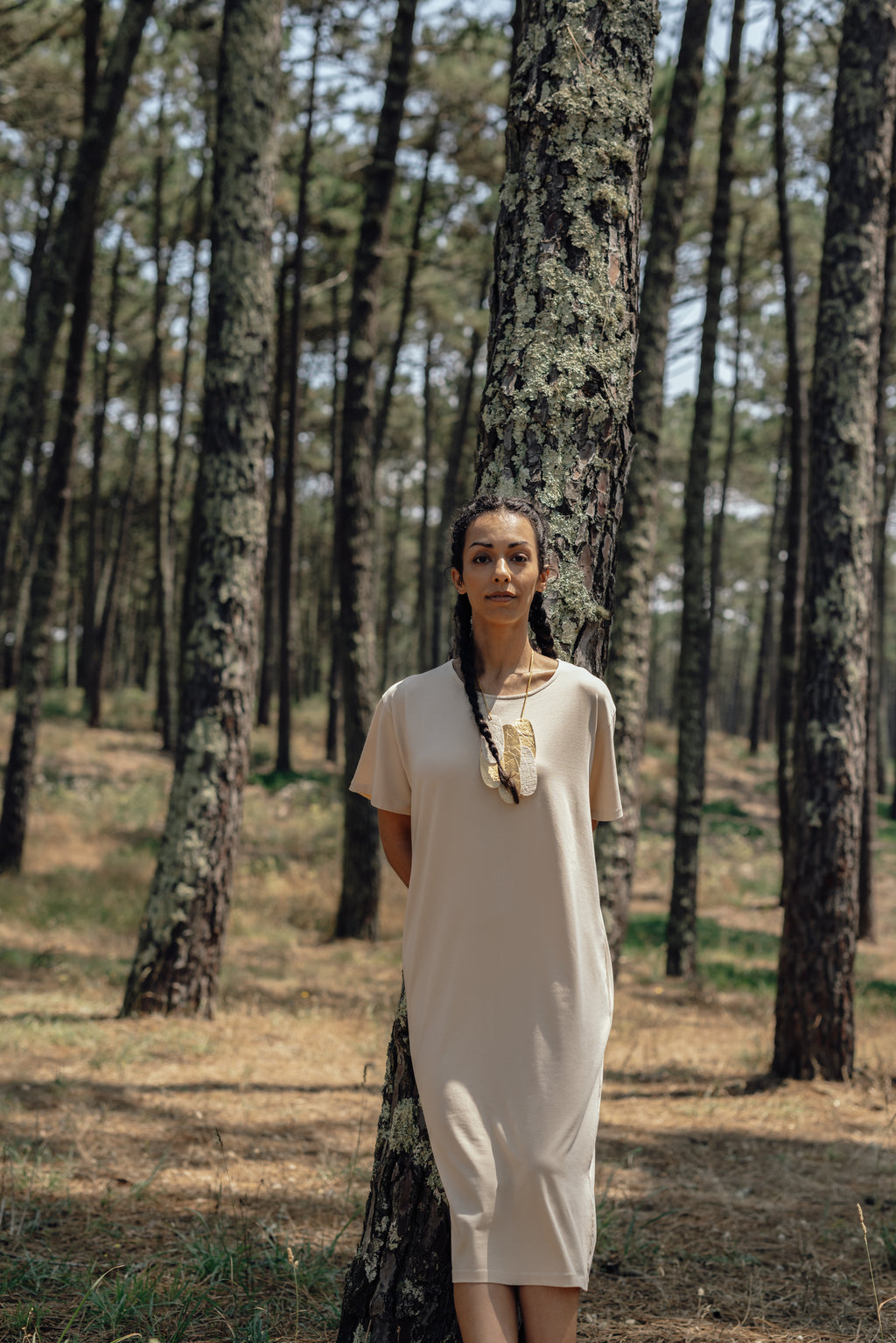 Basic dress model in 100% heavy cotton jersey